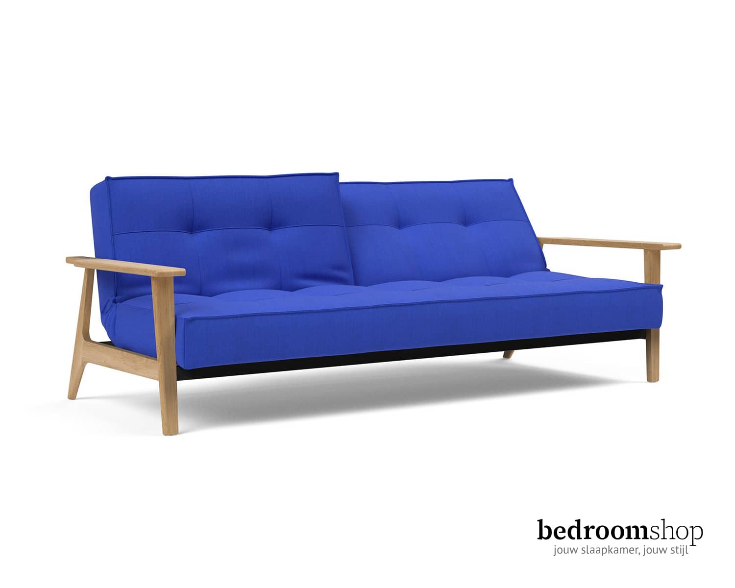 Blauwe bedbank met armleuningen kwaliteit