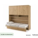Opklapbed met bovenkant imitatie eiken