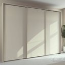 Beige 3 deurs schuifdeurkast