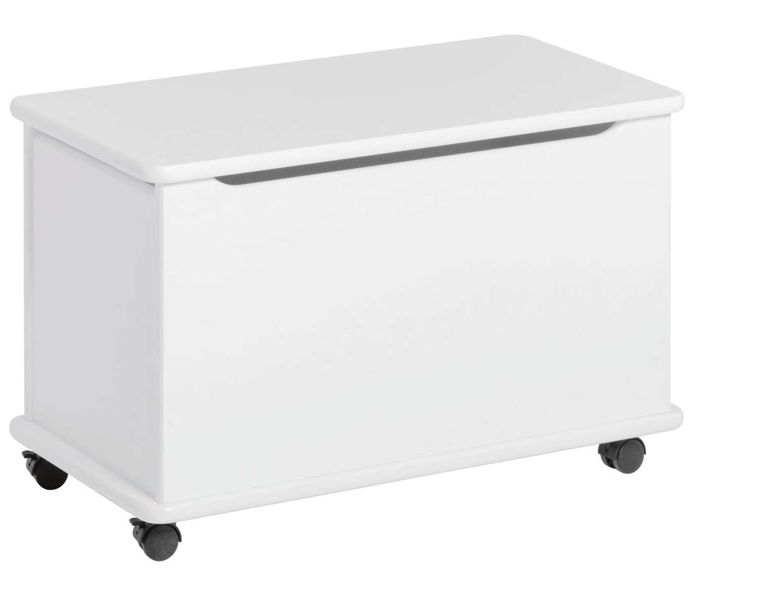 Witte speelgoedkist op wielen Witte speelgoedkist op wielen