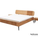 Japandi tweepersoonsbed met nachtkastjes