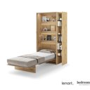 Opklapbed eenpersoons imitatie eiken