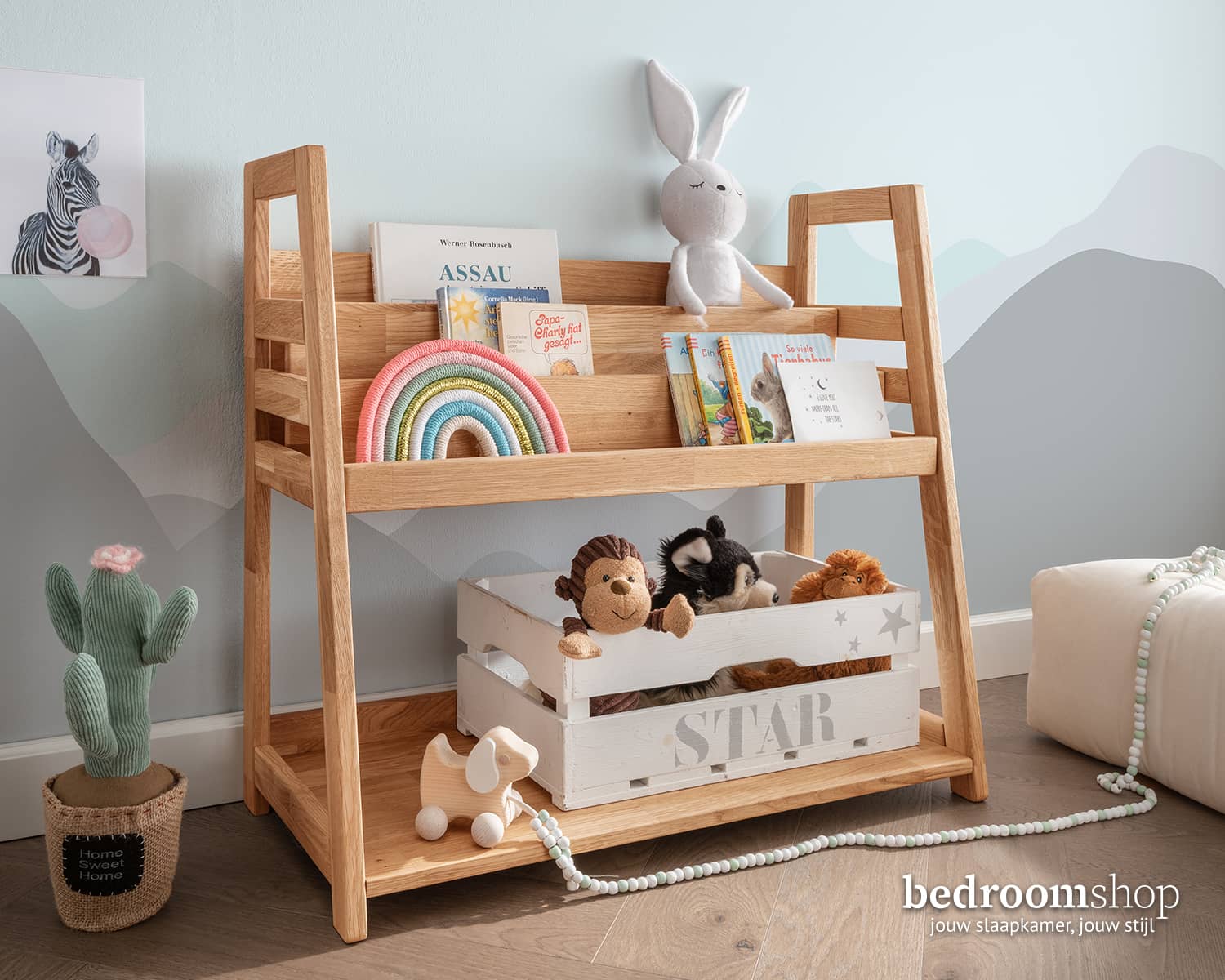 Kinder boekenrek (massief)