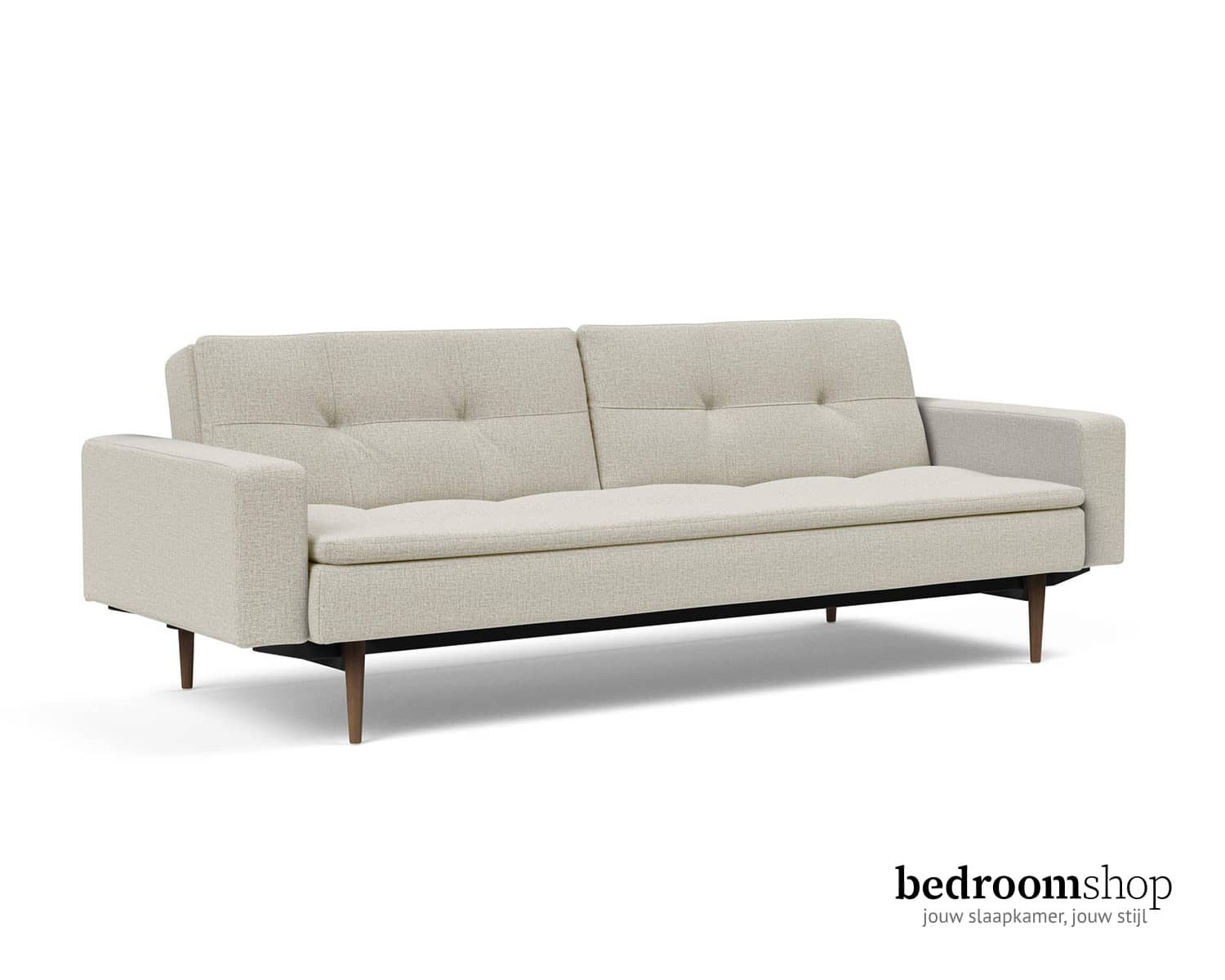 Slaapbank beige 3 zits