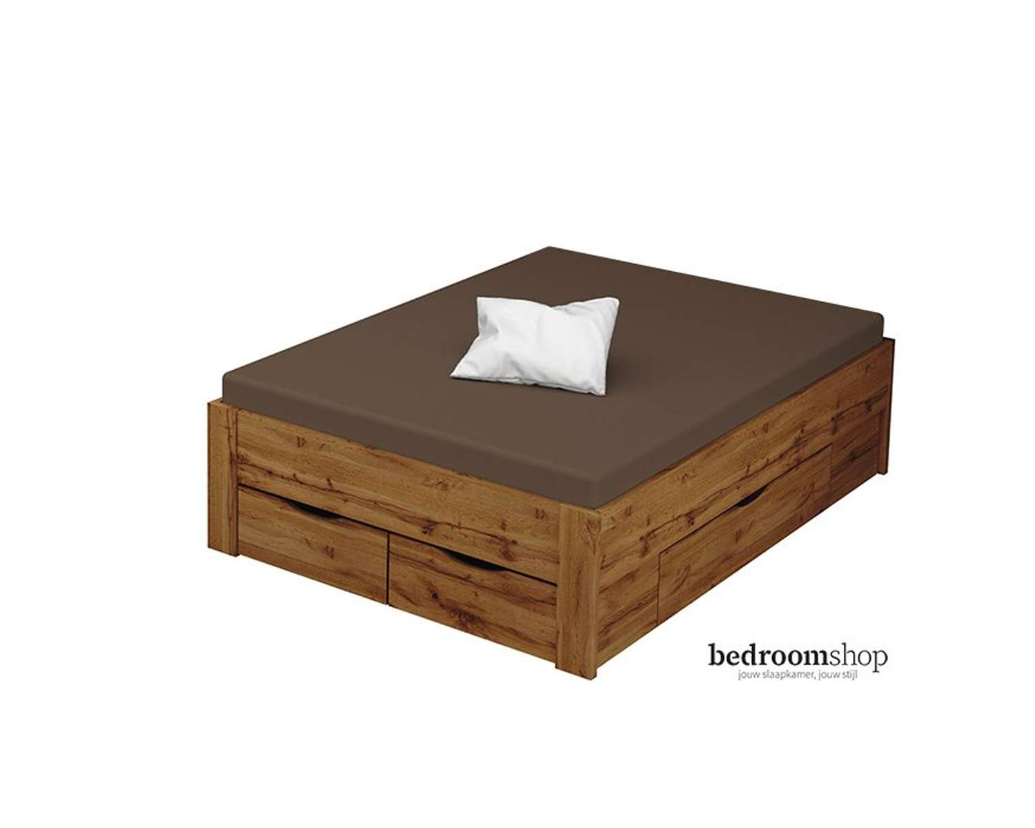 wotan eiken bed 140x200 met lades wotan eiken bed 140x200 met lades