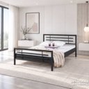 Metalen bed zwart