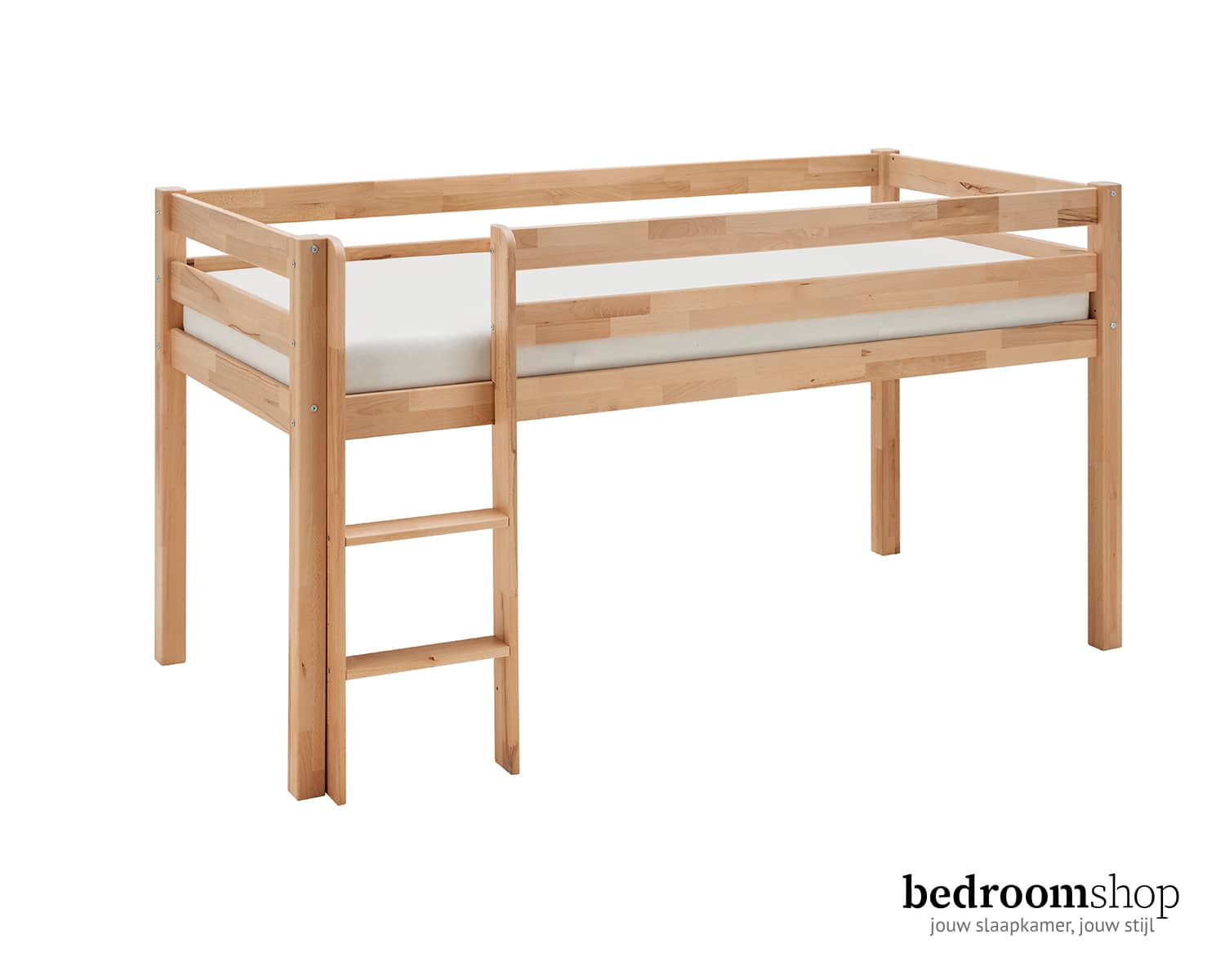 Beuken halfhoogslaper kinderbed