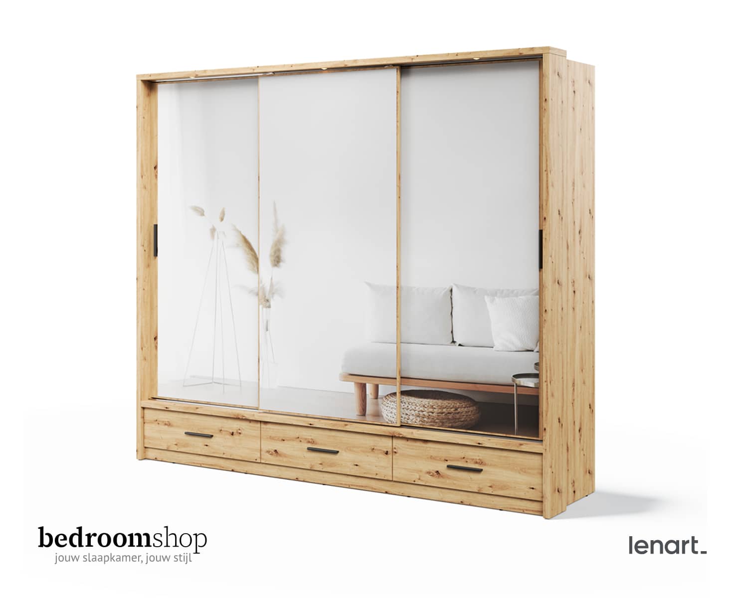 Kledingkast artisan eiken Le Mans