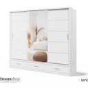 Witte kledingkast met spiegeldeur