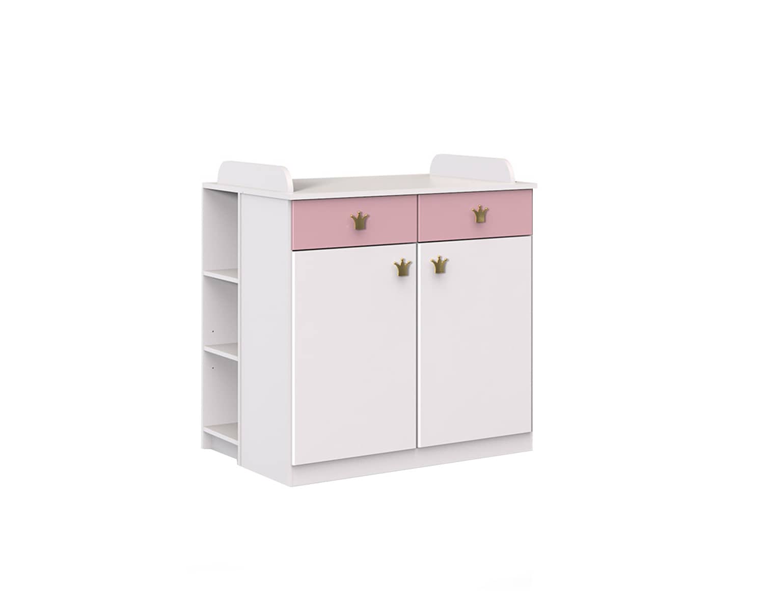 Babycommode wit roze