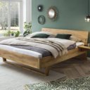 Massief houten tweepersoonsbed