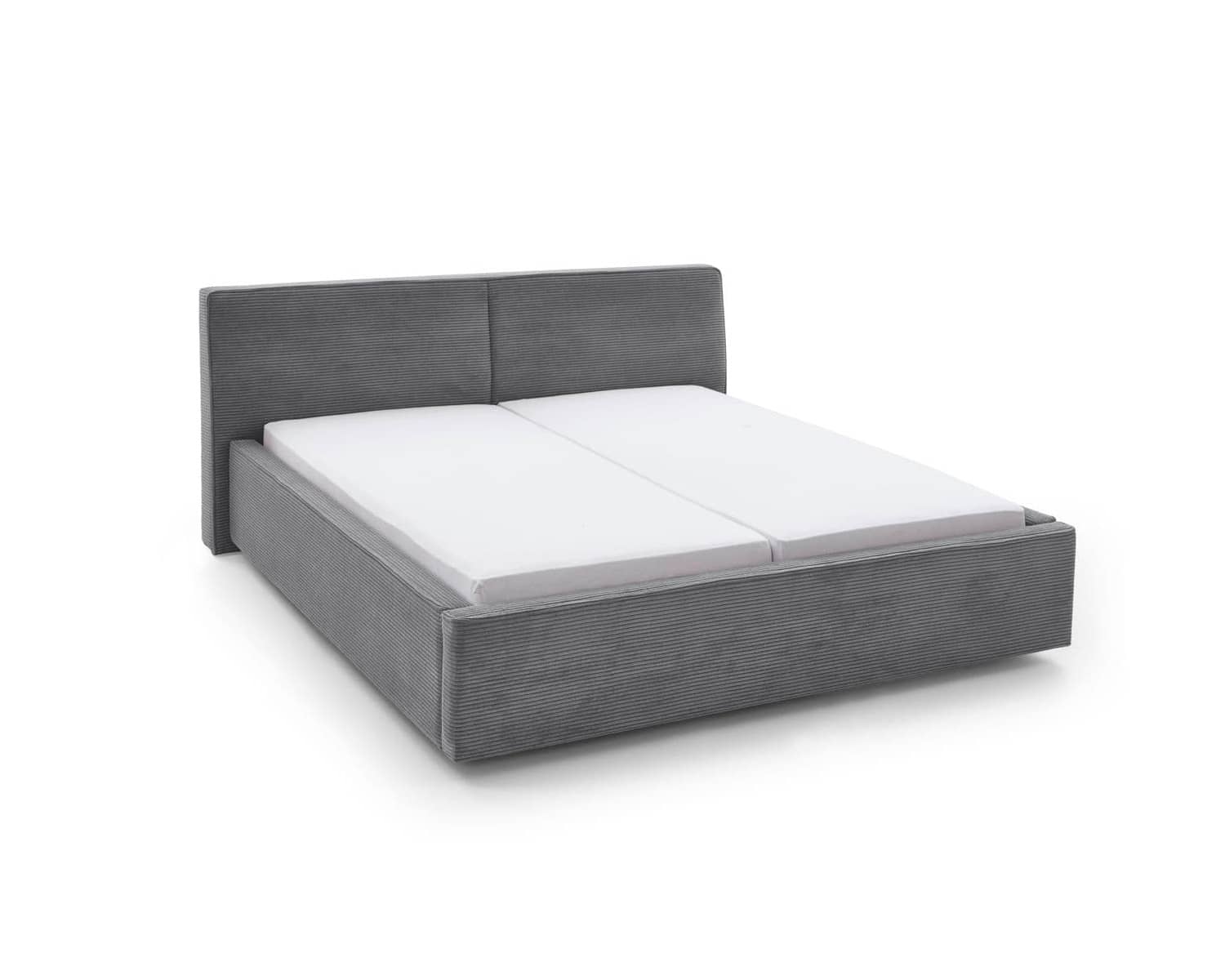 Bed stof ribbels grijs Bed stof ribbels grijs