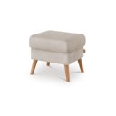 Hocker creme fluwelen ribstof