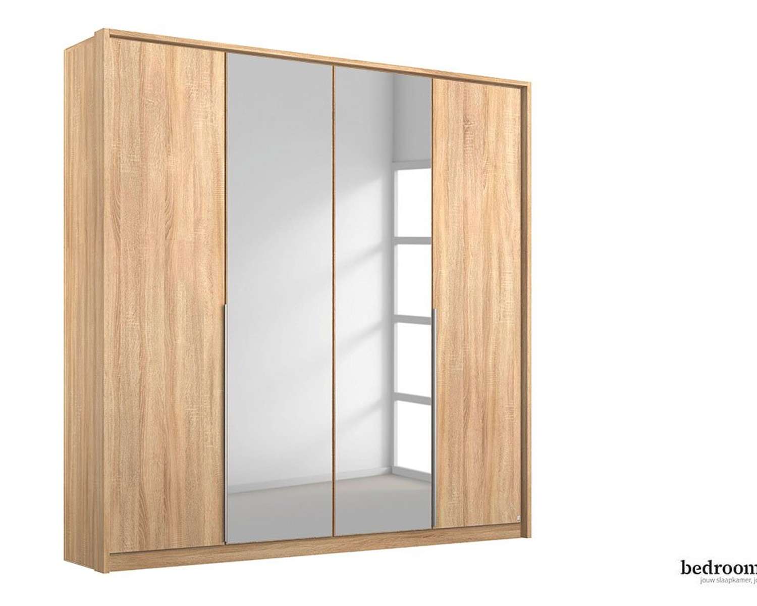 Kledingkast hout met spiegels Kledingkast hout met spiegels