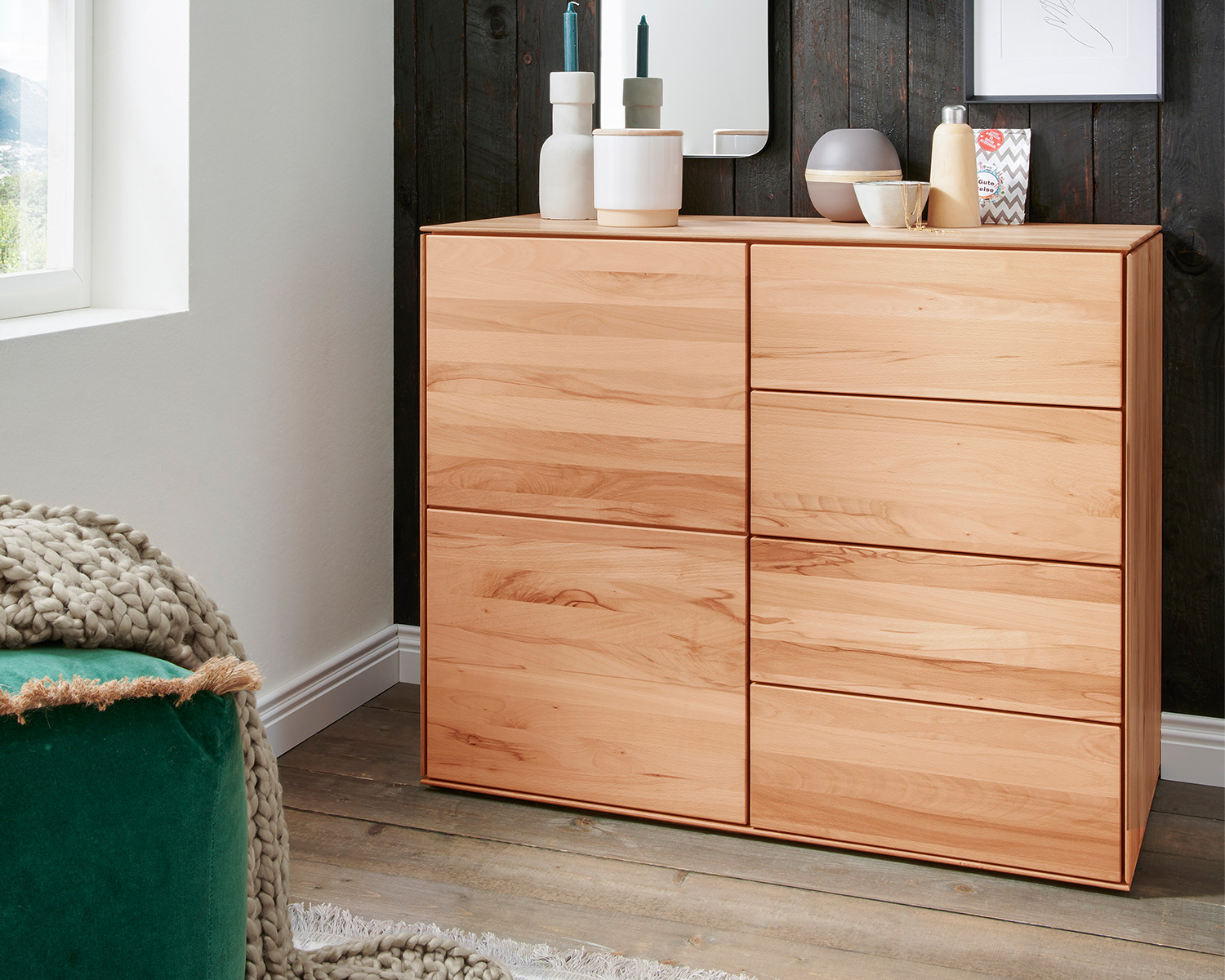 Commode kern beuken hout