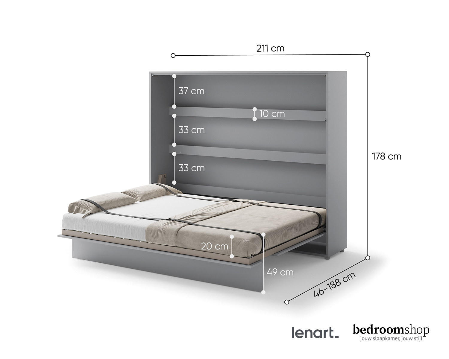 160x200 - opklapbed afmetingen grijs 160x200 - opklapbed afmetingen grijs