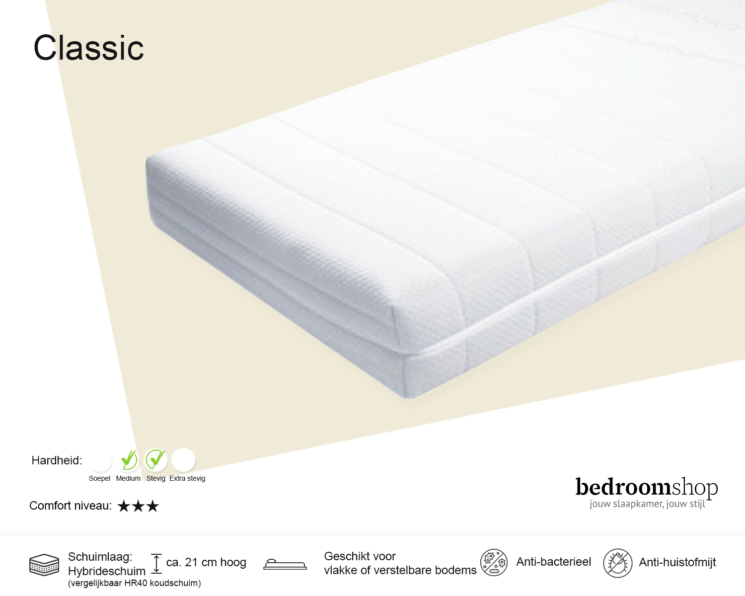 Pocketveermatras Classic (hybrideschuim) - ★★★