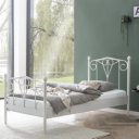 Metalen bed wit