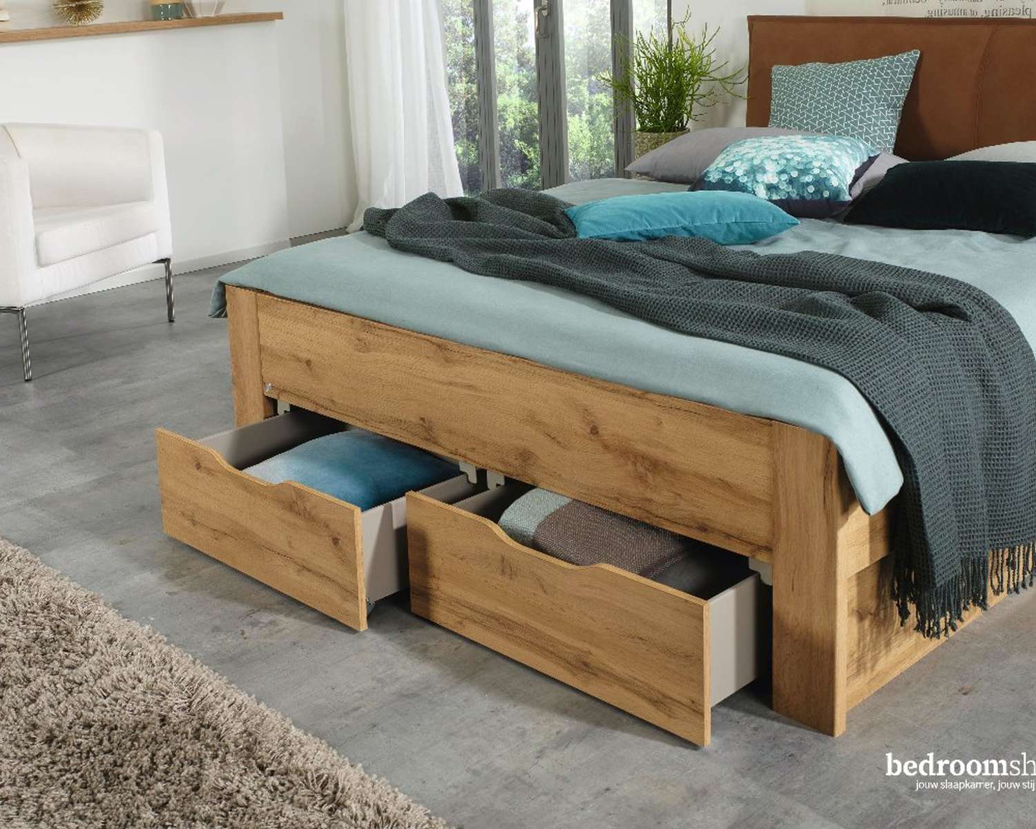 houten bed 180x200 met lades houten bed 180x200 met lades