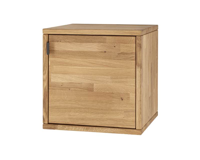 Wild eiken wandvierkant met deur