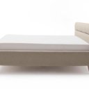 Stoffen bed beige met opbergruimte