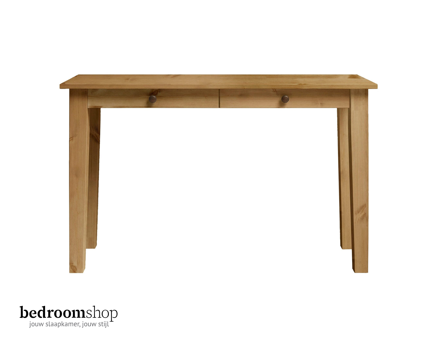 Grenen bureau loogkleurig 75 cm hoog