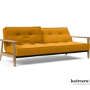 Oranje bedbank met armleuningen