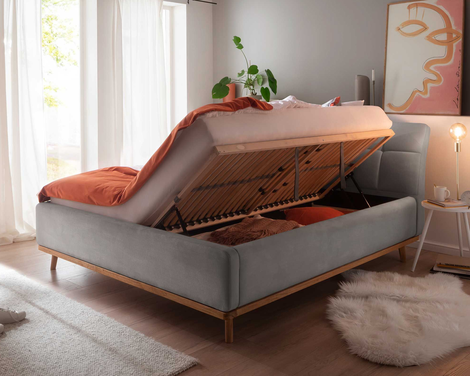 Gestoffeerd bed luxe