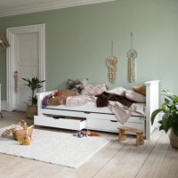 Kinderbed met logeerbed en bedladen