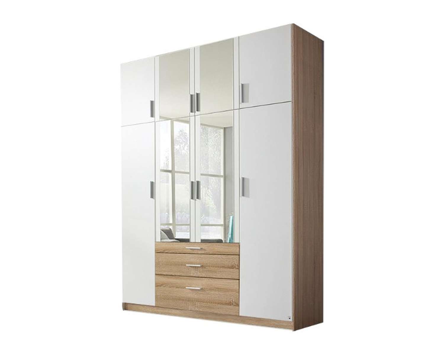 Draaideurkast met hout details 181cm breed Draaideurkast met hout details 181cm breed