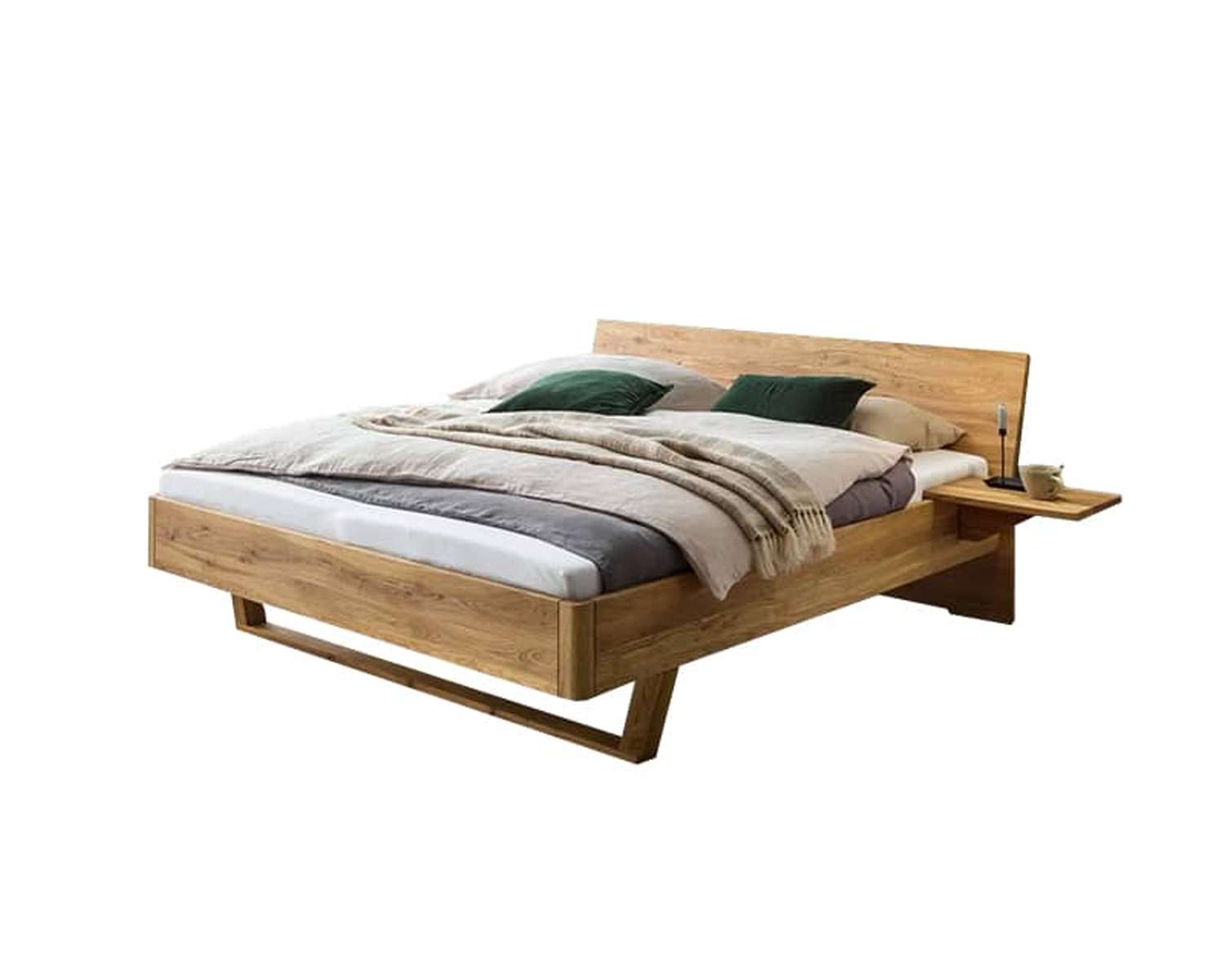 Massief eiken bed