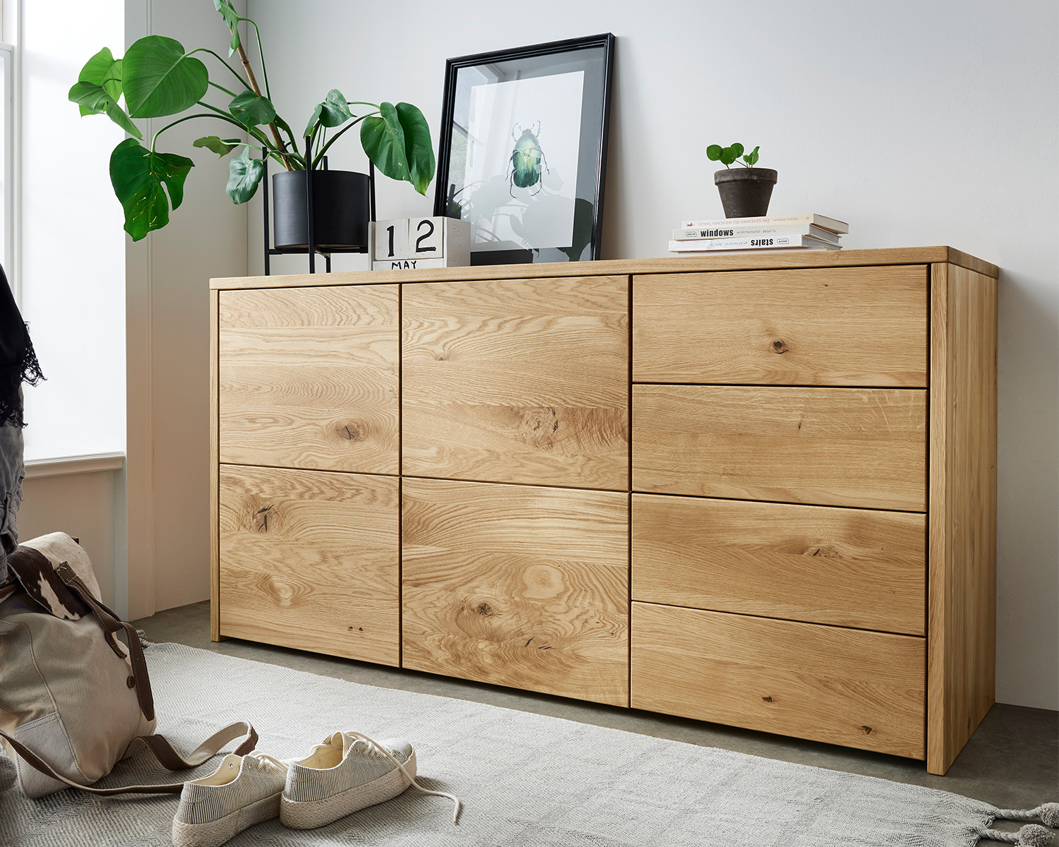 Dressoir hout eiken 155 cm