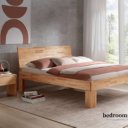 Eiken bed zonder laden