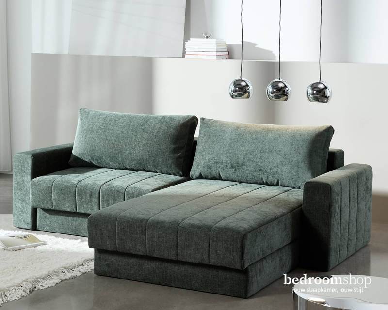 Groene slaapbank ottomaan