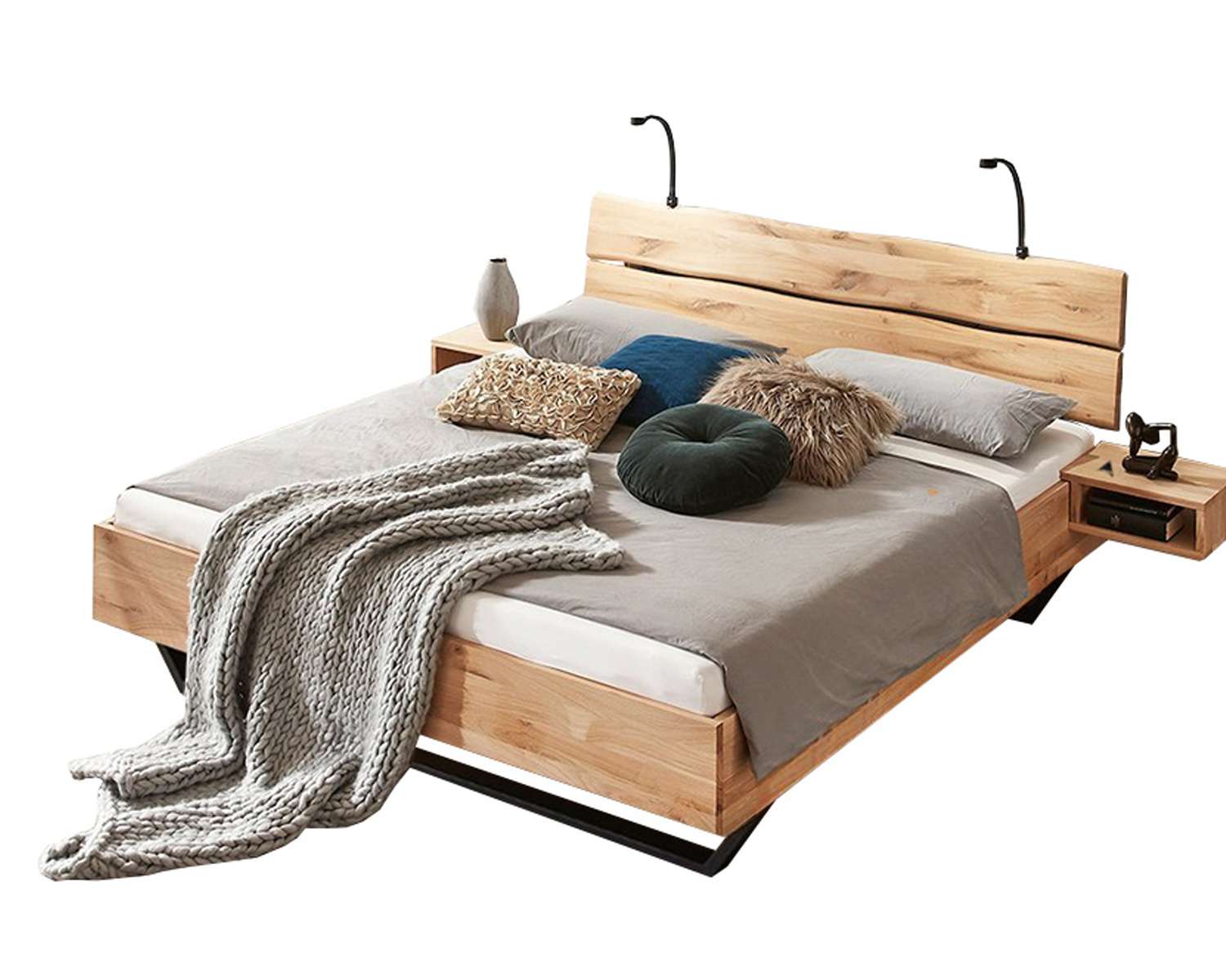 Eiken bed tweepersoons Eiken bed tweepersoons