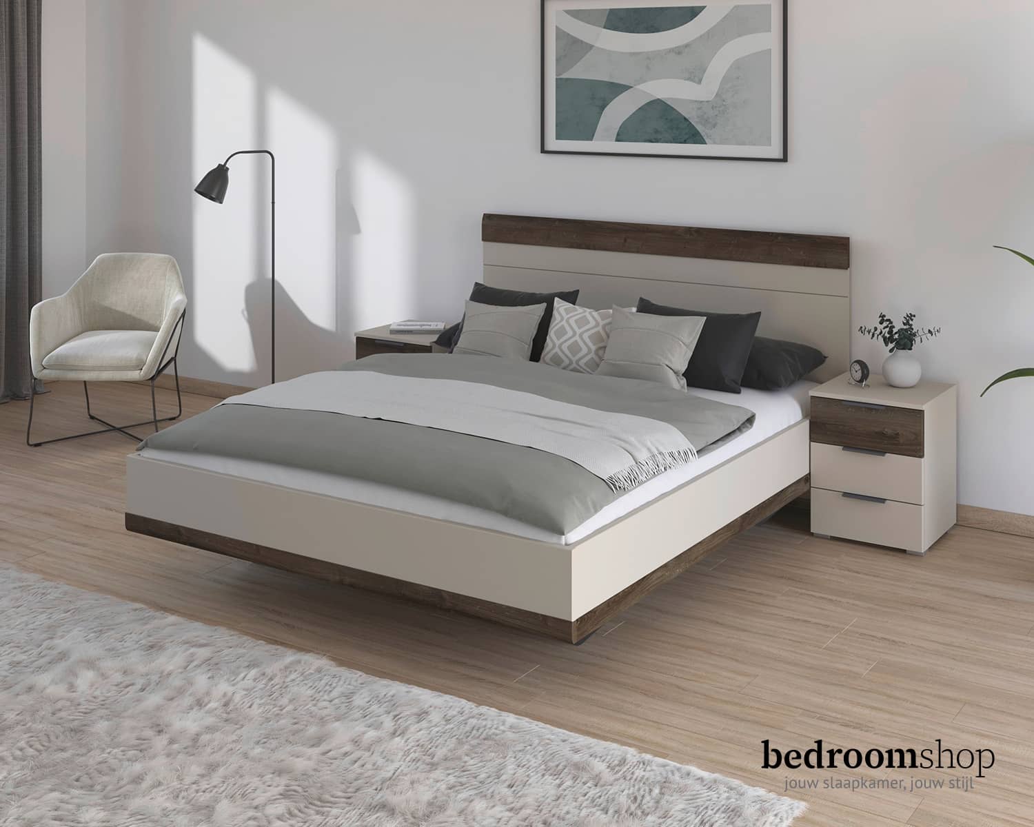 Bed 160x200 - met nachtkastjes