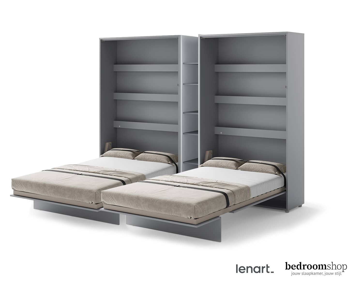 120-120 opklapbedden met boekenkast 120-120 opklapbedden met boekenkast