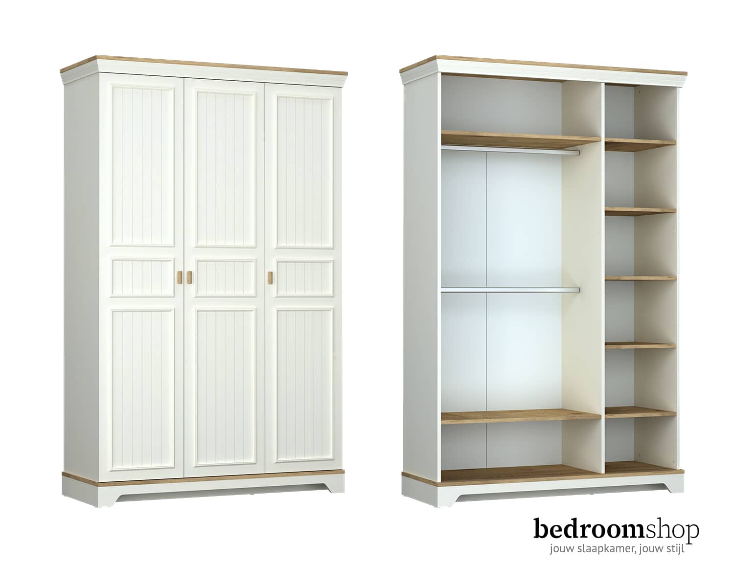 3-deurs kledingkast tienerkamer