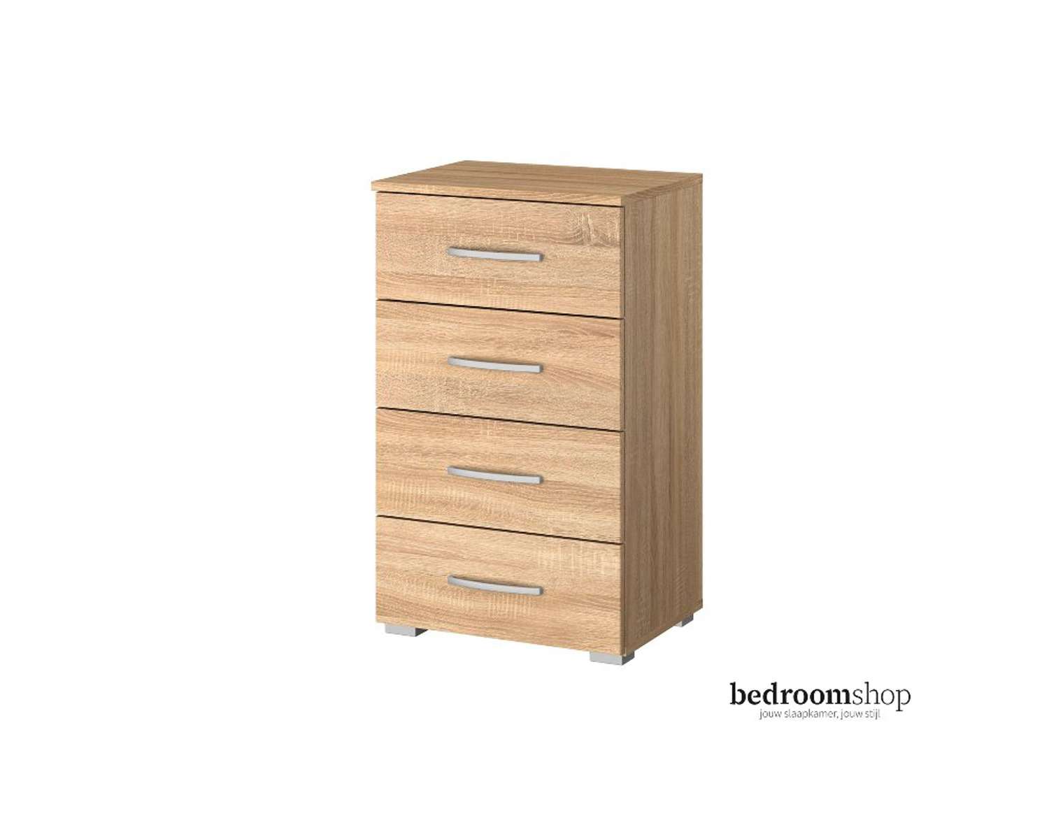 Zand eiken ladekast met vier lades Zand eiken ladekast met vier lades