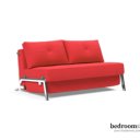 Slaapbank chromen poten rood