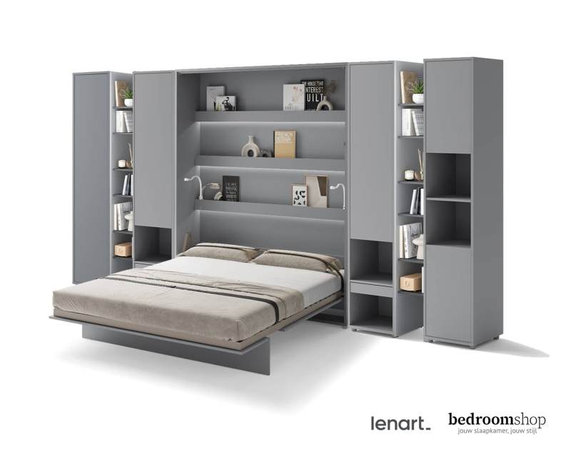 Inklapbaar bed grijs