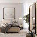 Slaapkamerset beige zwart