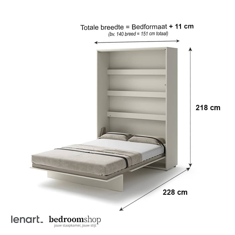 Opklapbed afmetingen