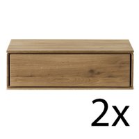 2 zwevende nachtkastjes