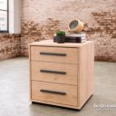 Nachtkastje steeneiken met 3 laden