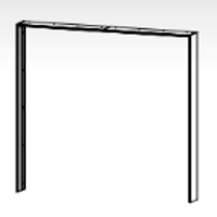 Sierlijst voor 226cm brede kast