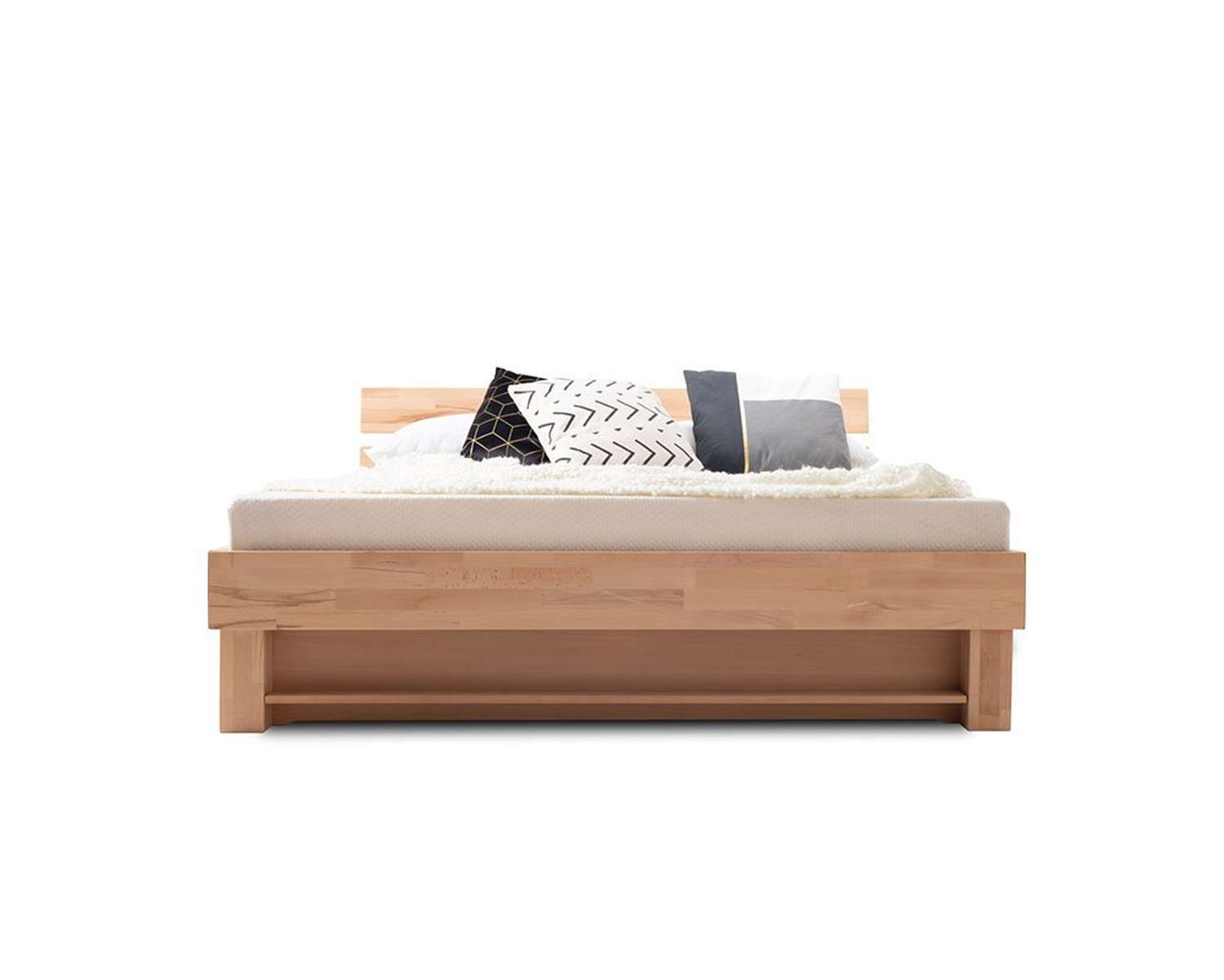 Tweepersoons houten bed Kreta boekenplank Tweepersoons houten bed Kreta boekenplank