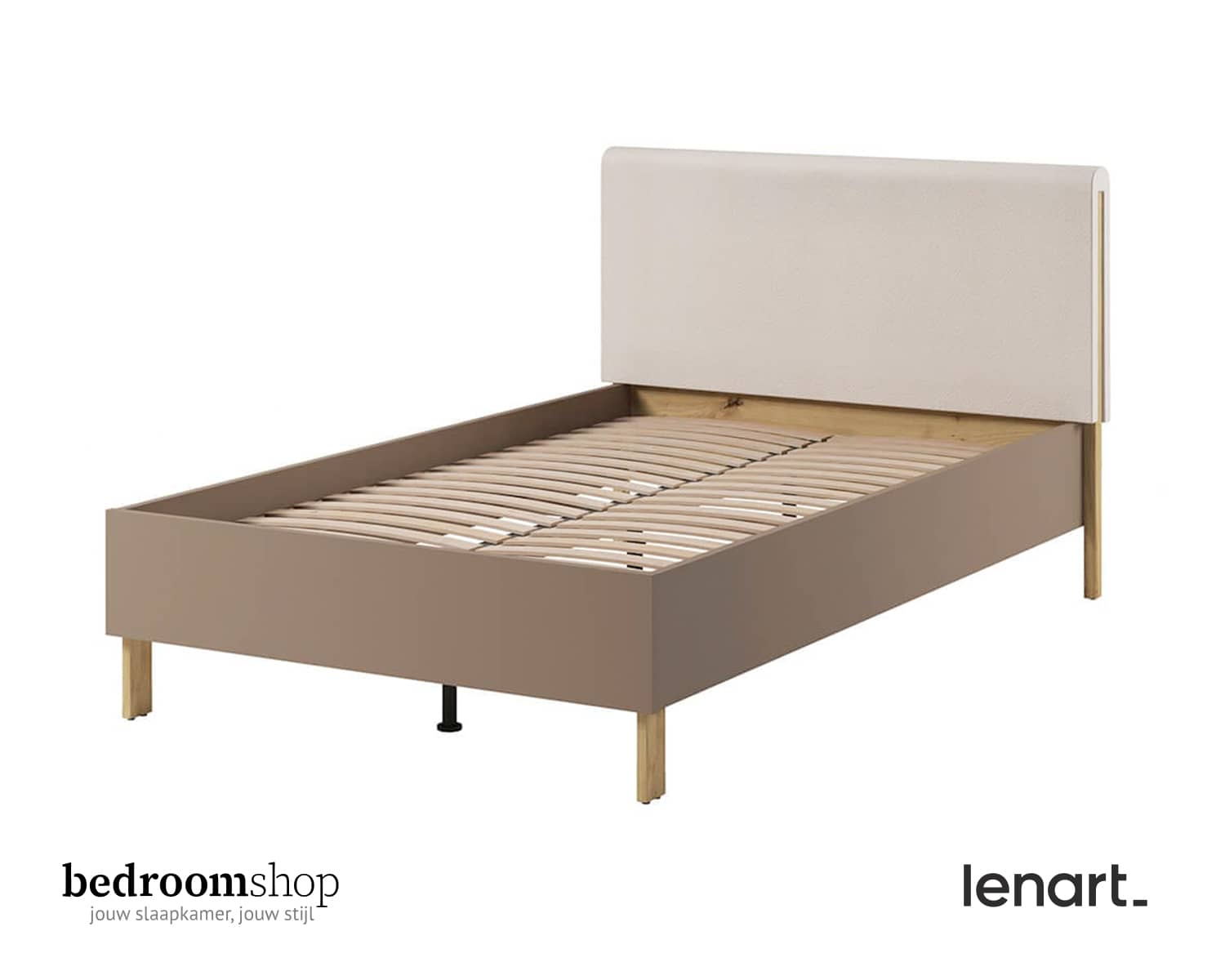 Kinderbed 120x200 gestoffeerd hoofdbord