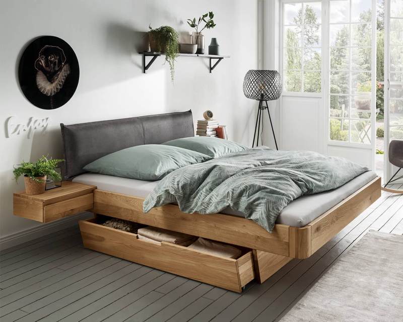 Tweepersoonsbed eiken