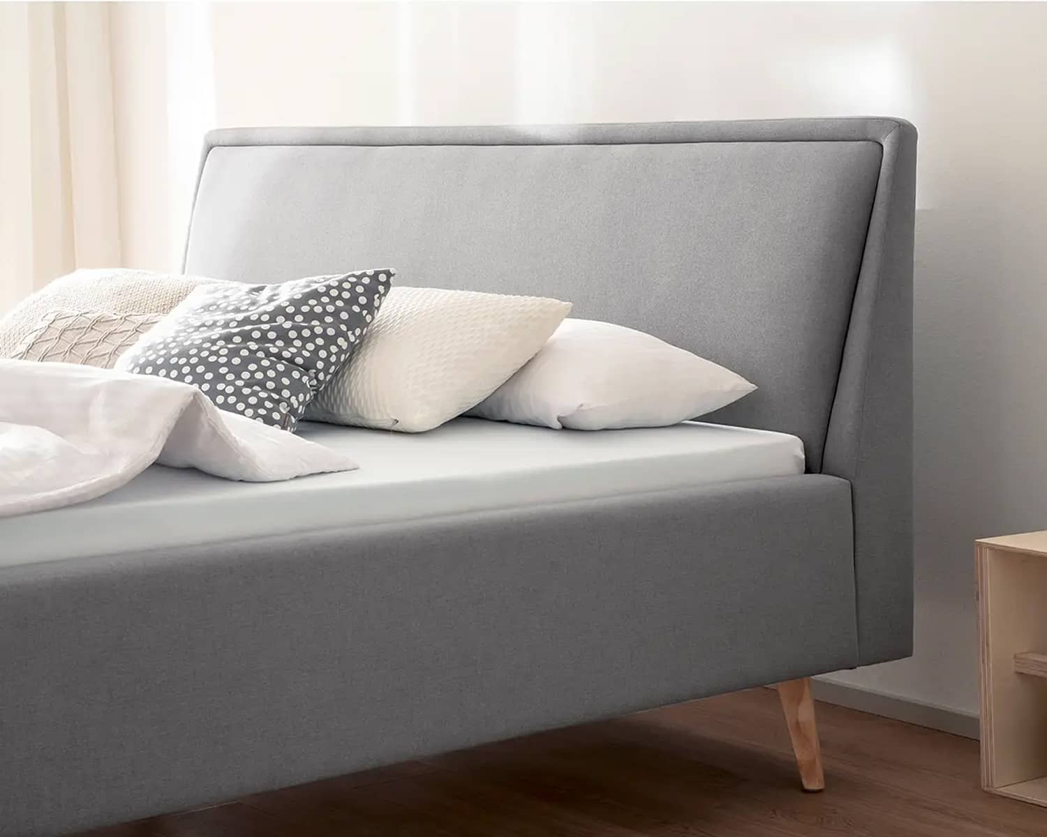 Stoffen bed grijs Stoffen bed grijs